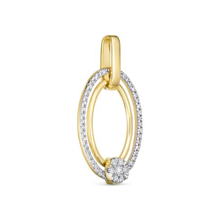 Подвеска с 52 бриллиантами из лимонного золота 144649