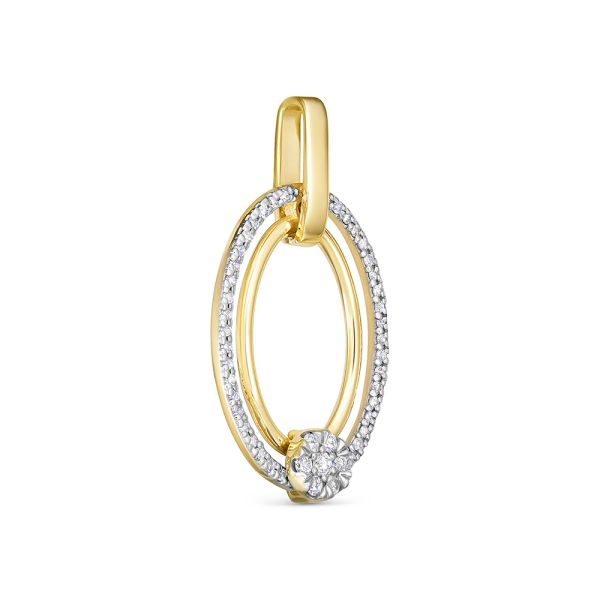 Подвеска с 52 бриллиантами из лимонного золота 144649