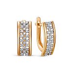 Серьги с 46 бриллиантами 0.322 карат из красного золота 141360