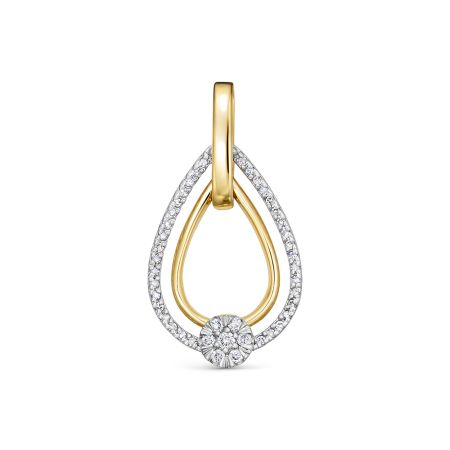 Подвеска с 48 бриллиантами из лимонного золота 144650
