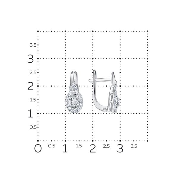 Серьги с 40 бриллиантами из белого золота 134421