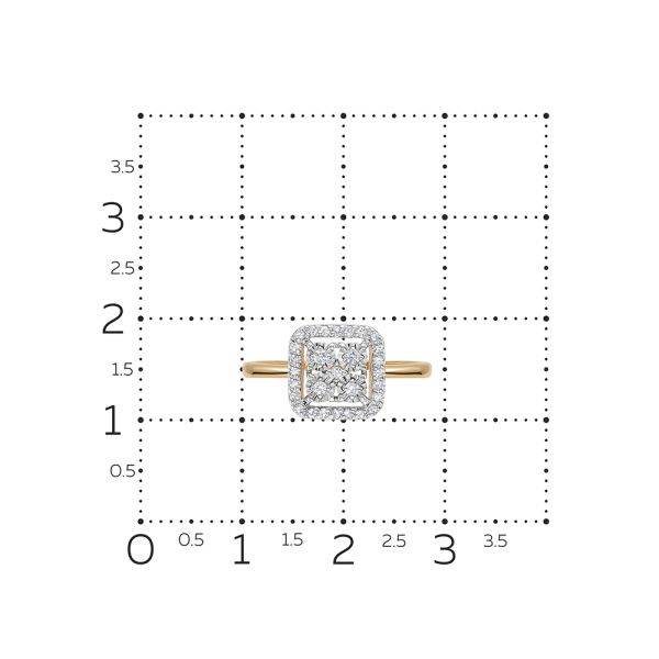 Кольцо с 29 бриллиантами из красного золота 131366