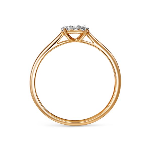 Кольцо с 19 бриллиантами из красного золота 142247