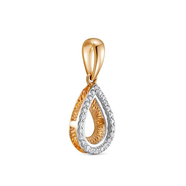 Подвеска с 24 бриллиантами 0.12 карат из красного золота 132593