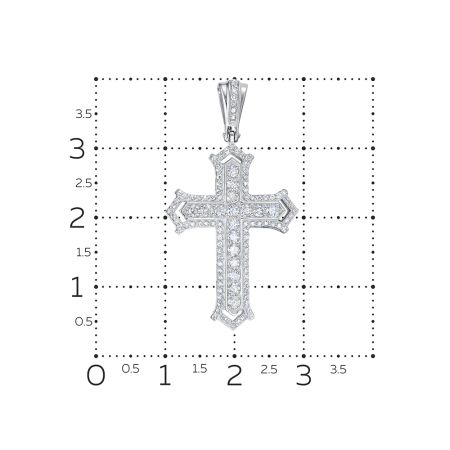 Декоративный крест с 112 бриллиантами из белого золота 118197