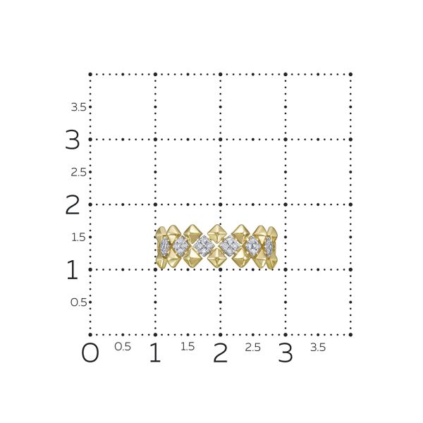 Кольцо с 24 бриллиантами 0.12 карат из лимонного золота 143897