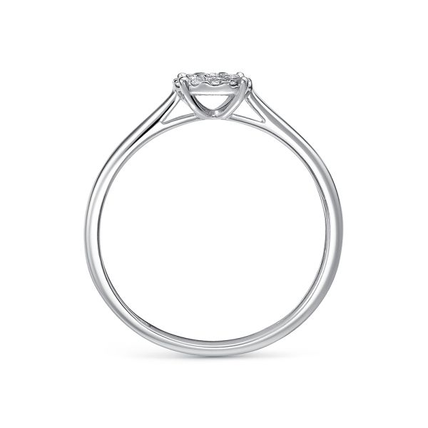 Кольцо с 19 бриллиантами из белого золота 142263