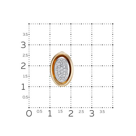 Подвеска с 44 бриллиантами из красного золота 136425