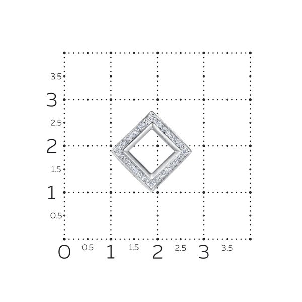 Подвеска с 36 бриллиантами 0.18 карат из белого золота 131513
