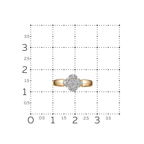 Кольцо с 9 бриллиантами из красного золота 141767