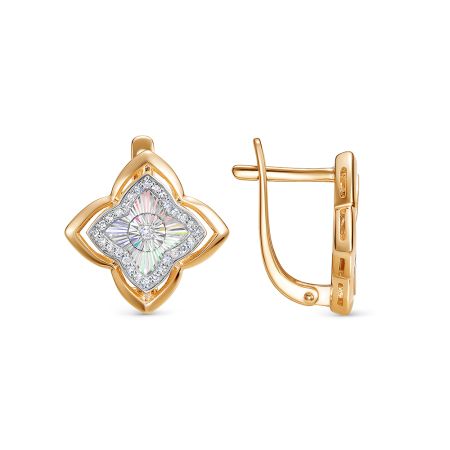 Серьги с 58 бриллиантами из красного золота 146418
