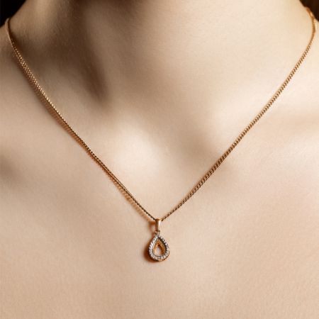 Подвеска с 24 бриллиантами 0.12 карат из красного золота 132593