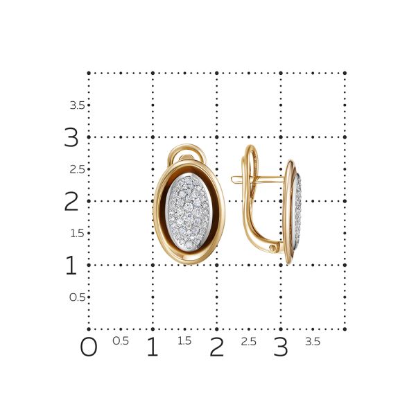 Серьги с 88 бриллиантами из красного золота 136346