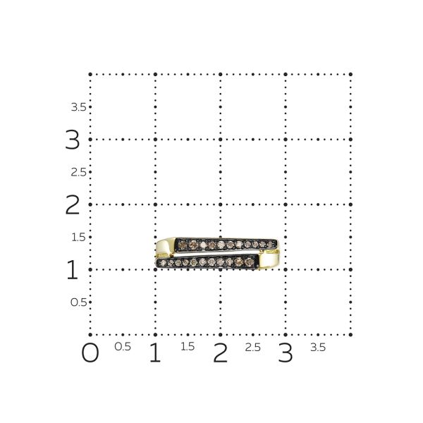 Кольцо с 22 коньячными бриллиантами из лимонного золота 131222
