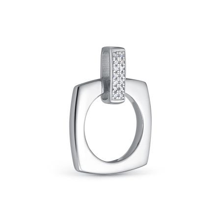 Подвеска с 14 бриллиантами 0.07 карат из белого золота 140834