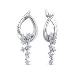 Серьги с 80 бриллиантами из белого золота 138884