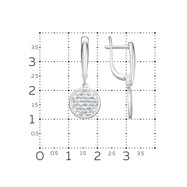 Серьги с 42 бриллиантами 0.21 карат из белого золота 134444