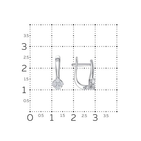 Серьги с 10 бриллиантами из белого золота 131483