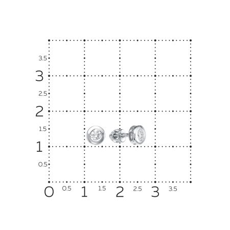 Серьги-пусеты с бриллиантами 0.31 карат из белого золота 77768