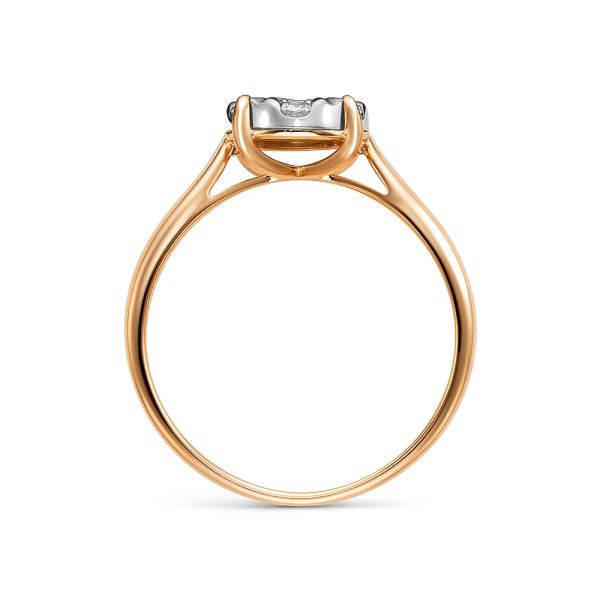 Кольцо с 7 бриллиантами из красного золота 141879