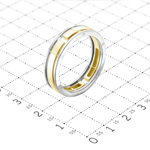 Кольцо с 12 бриллиантами 0.024 карат из комбинированного золота 90213