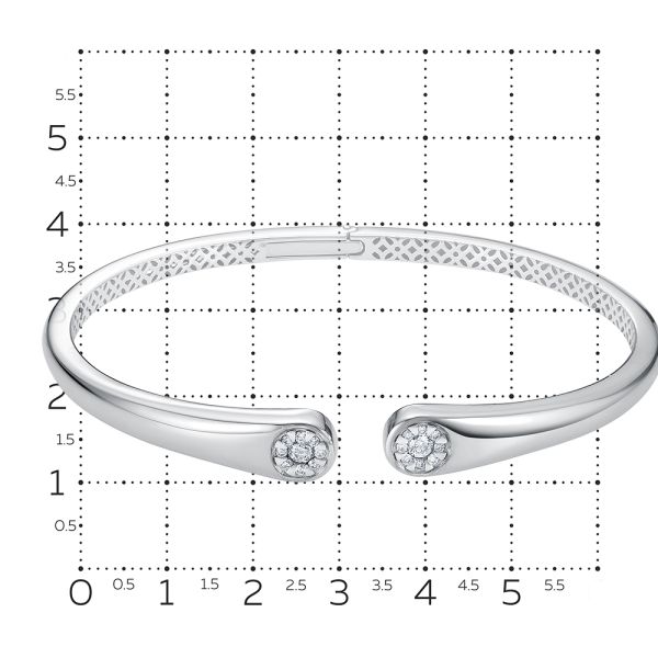 Браслет с 18 бриллиантами из белого золота 121668