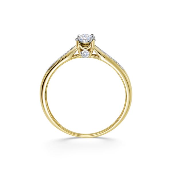 Кольцо с 13 бриллиантами из комбинированного золота 85559