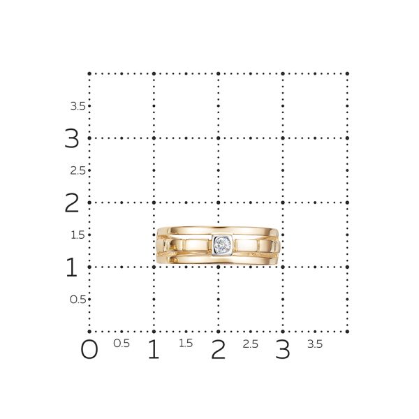 Кольцо с бриллиантом 0.055 карат из красного золота 84775