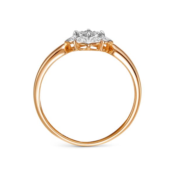 Кольцо с 9 бриллиантами из красного золота 141767