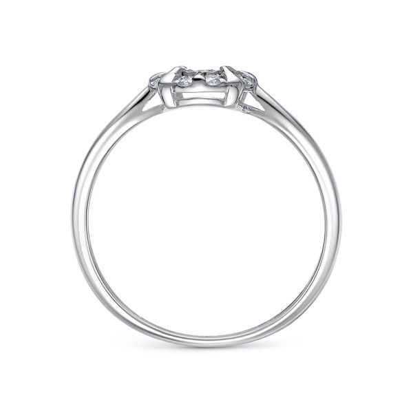 Кольцо с 9 бриллиантами 0.135 карат из белого золота 143299