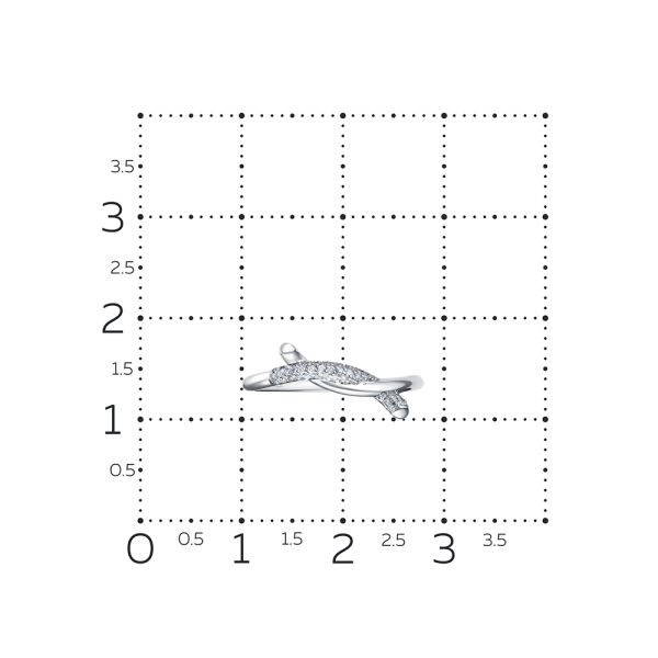 Кольцо с 36 бриллиантами 0.108 карат из белого золота 134780