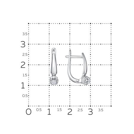Серьги с бриллиантами 0.123 карат из белого золота 136358