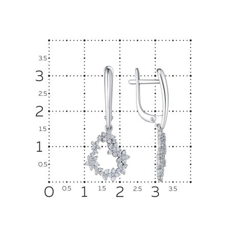 Серьги с 92 бриллиантами из белого золота 138881