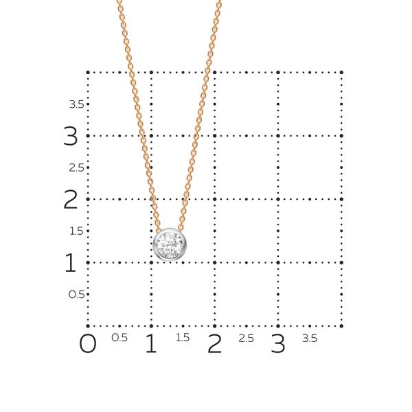 Колье с бриллиантом 0.26 карат из красного золота 77991