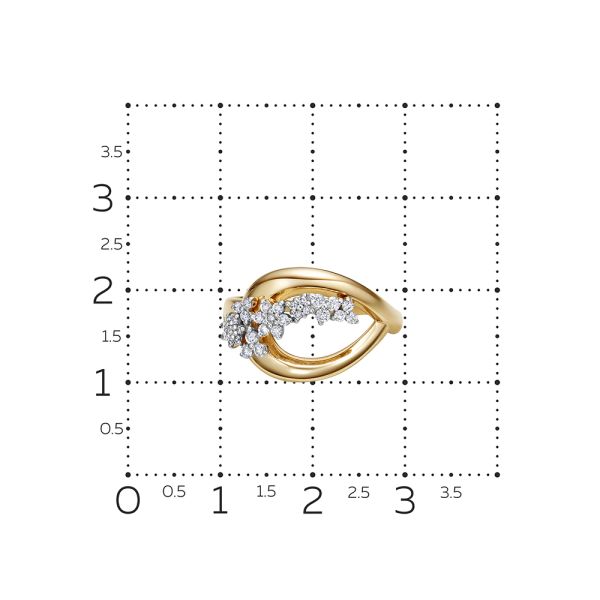 Кольцо с 31 бриллиантом из красного золота 138449