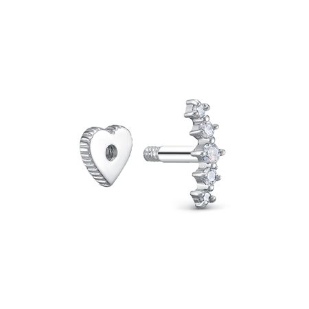 Пирсинг с 5 бриллиантами из белого золота 141501