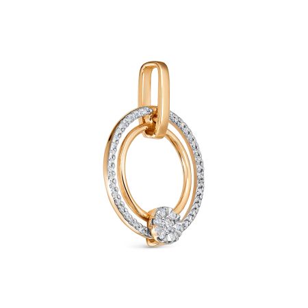 Подвеска с 52 бриллиантами из красного золота 140844