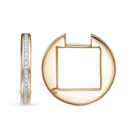 Серьги с 40 бриллиантами 0.2 карат из красного золота 140785