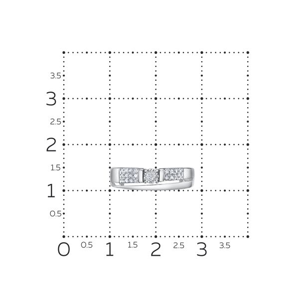 Кольцо с 21 бриллиантом из белого золота 129019