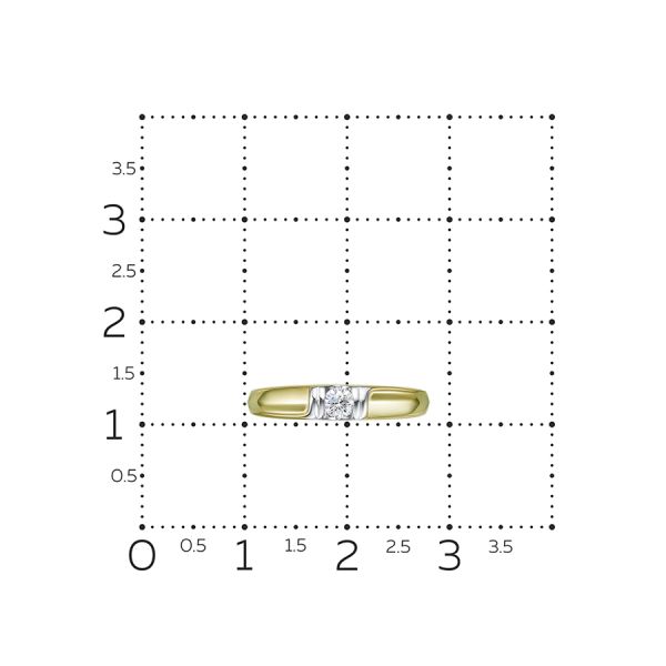 Кольцо с бриллиантом 0.095 карат из лимонного золота 95187