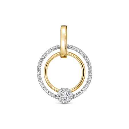 Подвеска с 52 бриллиантами из лимонного золота 144648