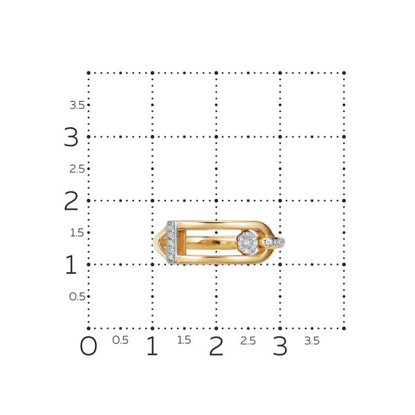 Кольцо с 19 бриллиантами из красного золота 141671