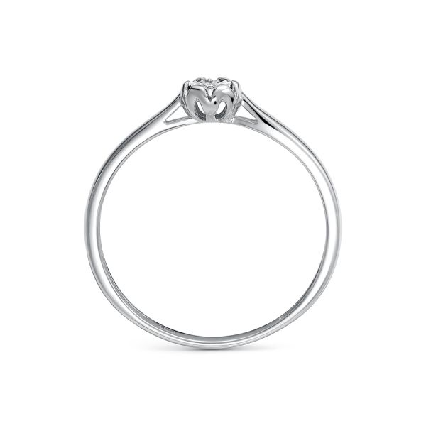 Кольцо с бриллиантом 0.007 карат из белого золота 142391