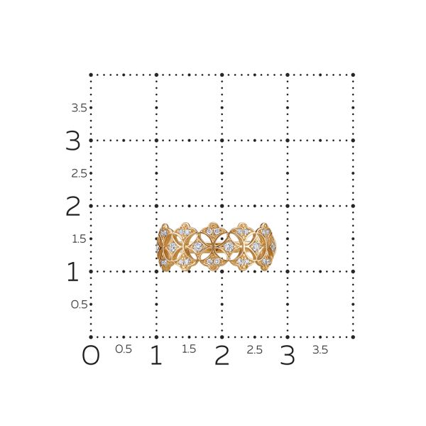 Кольцо с 26 бриллиантами из красного золота 141991