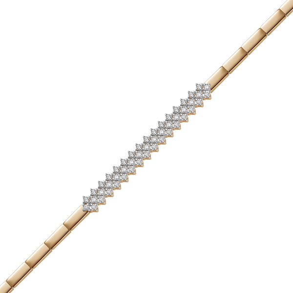 Браслет с 49 бриллиантами 0.343 карат из красного золота 142972