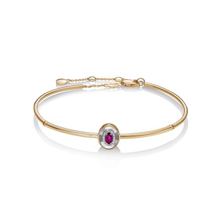 Браслет с рубином и 16 бриллиантами из красного золота 140863