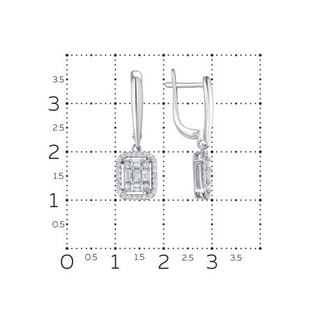 Серьги с 70 бриллиантами из белого золота 126100