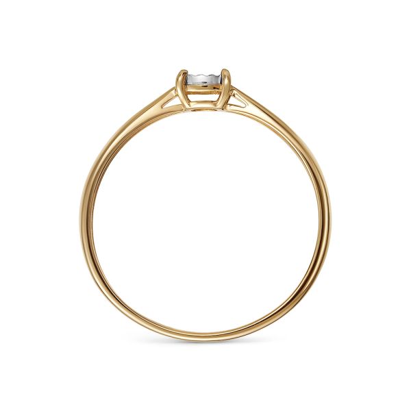 Кольцо с бриллиантом 0.015 карат из красного золота 142407