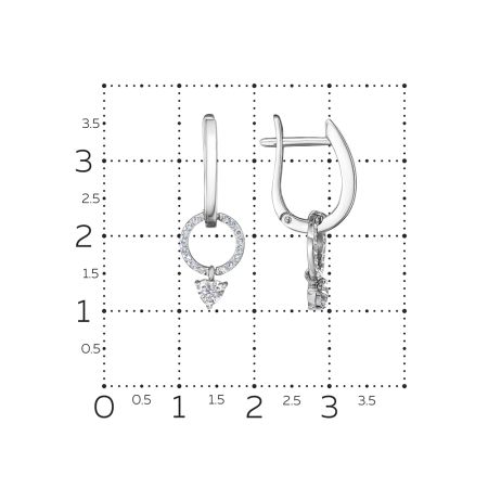 Серьги с 34 бриллиантами из белого золота 111336