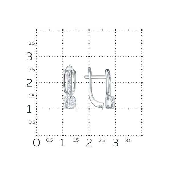 Серьги с 26 бриллиантами из белого золота 134432